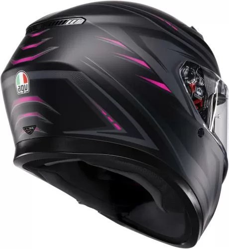 AGV Full Face Helmet K3 Syth - mat black grey pink