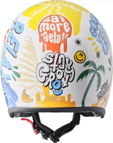 gms Ride & Surf Jet Helmet - white-yellow-blue summer vibes