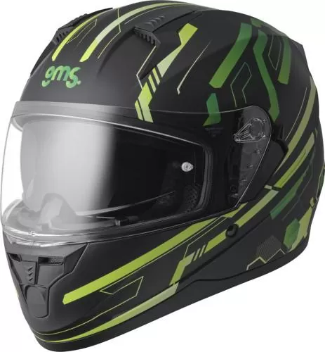 gms Hexago Graphic full-face helmet - green