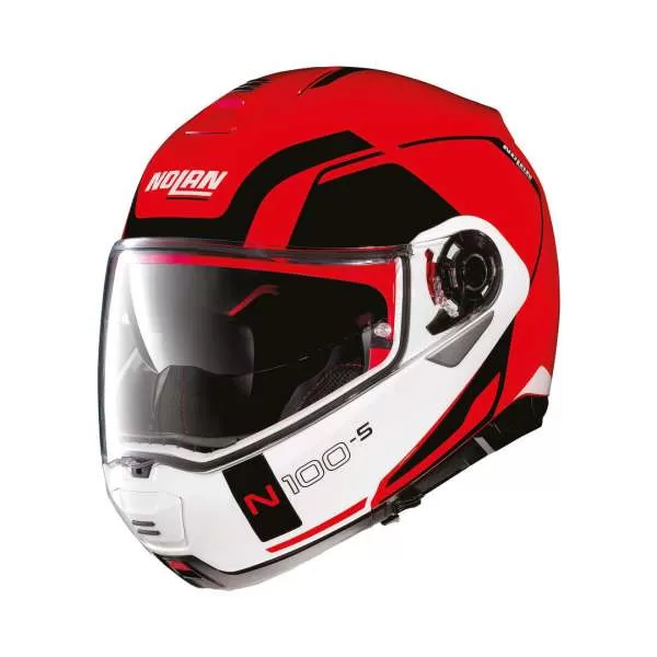 Nolan N100-5 Consistency N-Com #23 Flip-Up Helmet - red-white