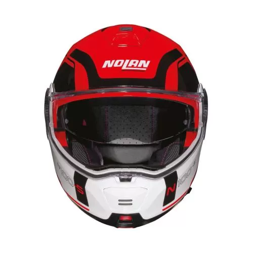 Nolan N100-5 Consistency N-Com #23 Flip-Up Helmet - red-white