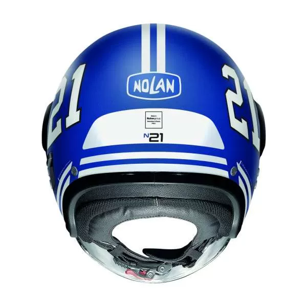 Nolan N21 Visor Quarterback #85 Open Face Helmet - blue matt