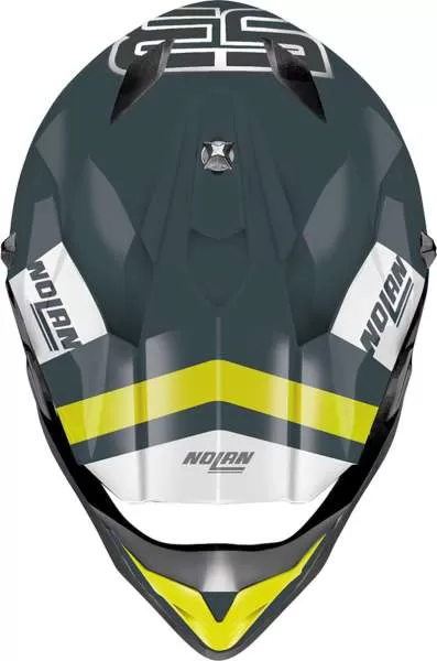 Nolan N53 Sparkler #91 Motocross Helm - grau-schwarz-gelb