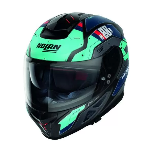 Nolan N80-8 Starscream N-Com #37 Full Face Helmet - turquoise matt-black