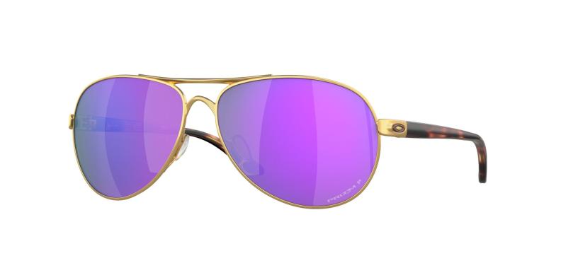 Oakley Sonnenbrille Feedback - satin gold, prizm violet polarized