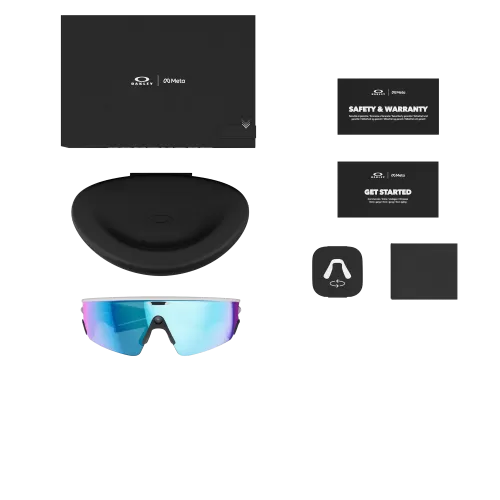 Oakley Vanguard Meta Sonnenbrille - weiss / prizm sapphire