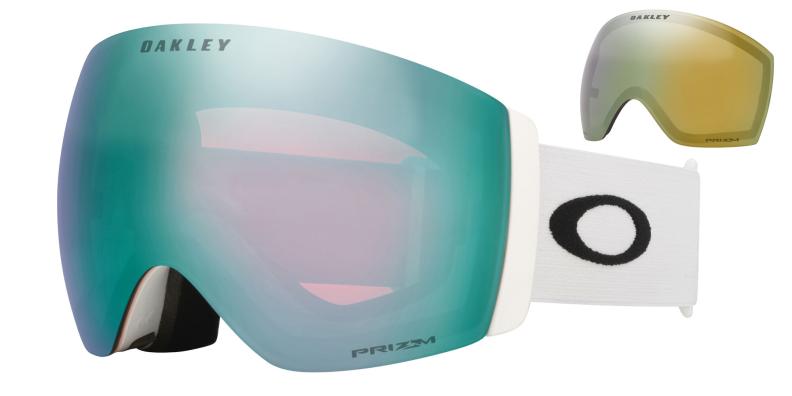 Oakley Flight Deck Pro L 00 - Matte White, Prizm Sapphire & Prizm Sage Go