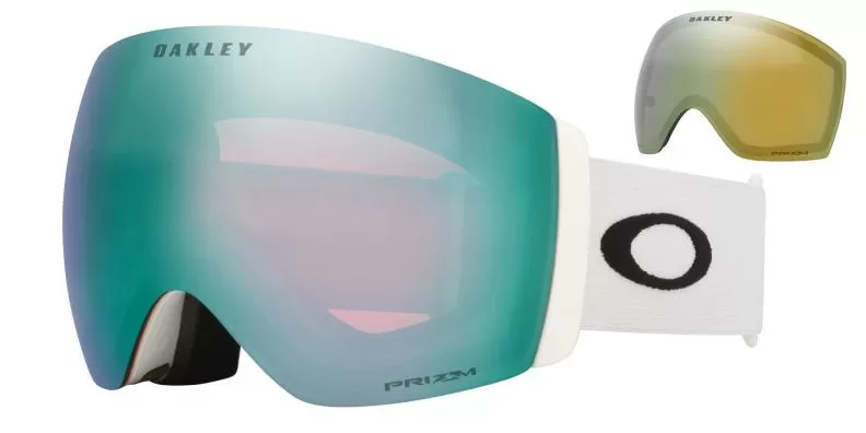 Oakley Flight Deck Pro L 00 - Matte White, Prizm Sapphire & Prizm Sage Go