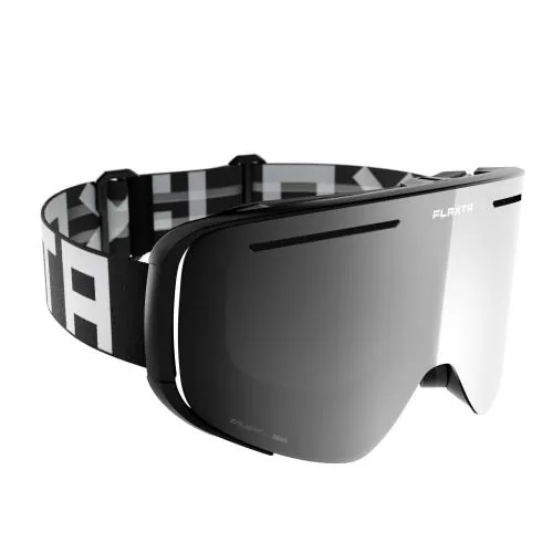 Flaxta Ski Goggle Plenty - Black, White - Silver Mirror