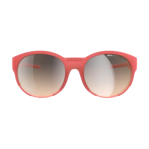 POC Avail Sun Glasses - Ammolite Coral Translucent - Brown Silver Mirror Cat. 2