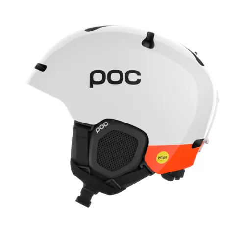 POC Fornix MIPS Ski Helmet - Hydrogen White/Fluorescent Orange