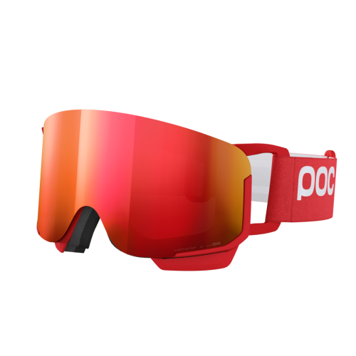 POC Nexal Mid Skibrille - Prismane Red/Partly Sunny Red