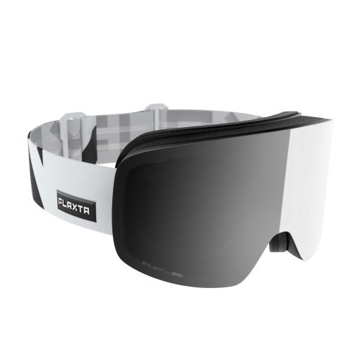 Flaxta Skibrille Prime - White - Silver Mirror