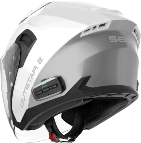 Sena OUTSTAR 2 Smart Motorrad-Jethelm - weiss glanz