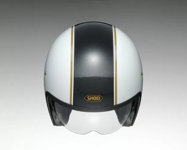 SHOEI J-O Carburettor TC-6 Open Face Helmet - white-black-gold
