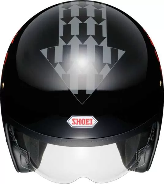 SHOEI J-O The Lucky cat Garage TC-5 Open Face Helmet - black-grey-red
