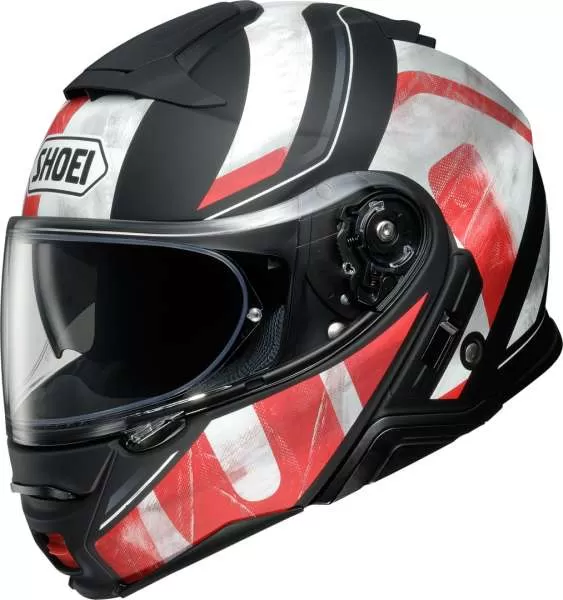 SHOEI Neotec II Jaunt TC-1 Flip-Up Helmet - black matt-white-red