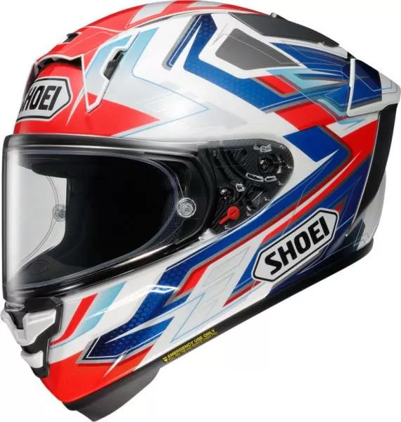 SHOEI X-Spirit Pro Escalate TC-10 Full Face Helmet - blue-white-black