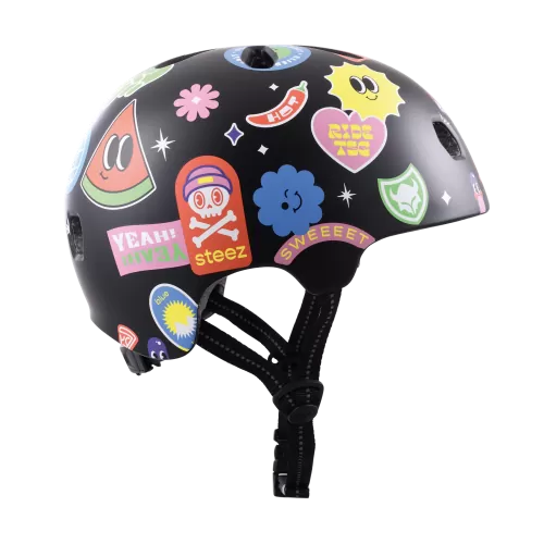 TSG Velo Helmet Meta Graphic Design - happy sticker