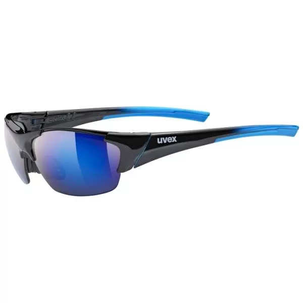 Uvex Blaze III 2.0 Sun Glasses - black blue mirror blue / litemirror orange / clear