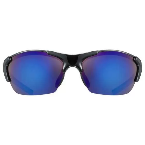 Uvex Blaze III 2.0 Sonnenbrille - black blue mirror blue / litemirror orange / clear