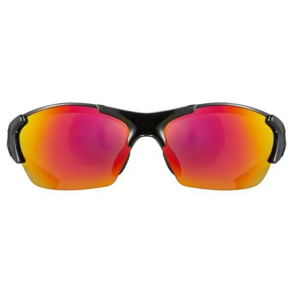 Uvex Blaze III 2.0 Sun Glasses - black red mirror red/ litemirror orange / clear