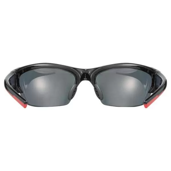 Uvex Blaze III 2.0 Sonnenbrille - black red mirror red/ litemirror orange / clear