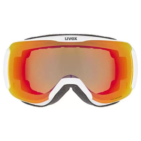 Uvex downhill 2100 CV Planet Ski Goggles - white, sl/ mirror scarlet - colorvision green