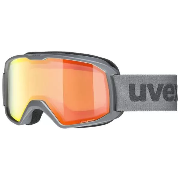 Uvex elemnt FM Ski Goggles - rhino mat, dl/mirror orange-orange