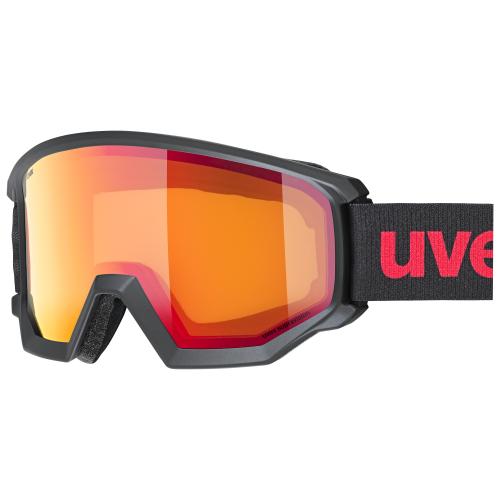 Uvex Athletic Fm Skibrille - black matt / rot-orange