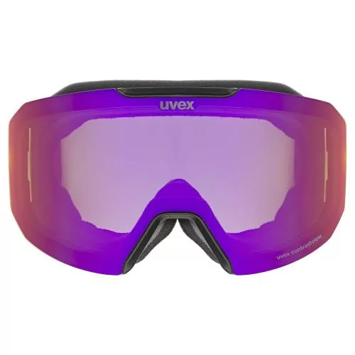 Uvex Evidnt Attract Ski Goggles - black matt / purple-green