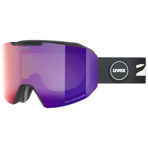 Uvex Evidnt Attract Ski Goggles - black matt / purple-green