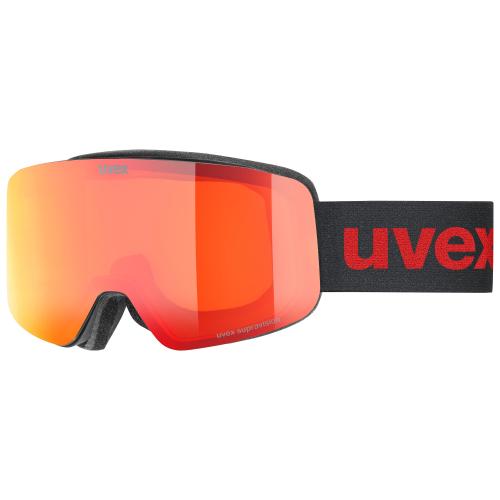 Uvex Pwdr Fm Skibrille - black matt / rot-orange