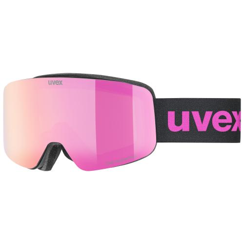 Uvex Pwdr Fm Skibrille - black matt / pink-grün