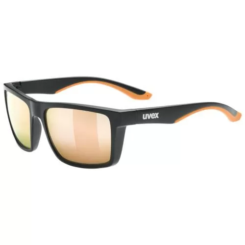Uvex LGL 50 Colorvision Sonnenbrille - Black Mat Mirror Champagne