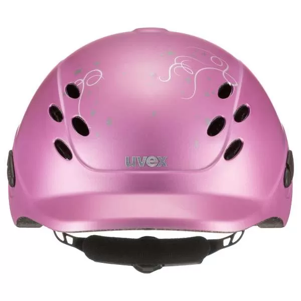 Uvex Onyxx Dekor Children Riding Helmet - friends II pink mat