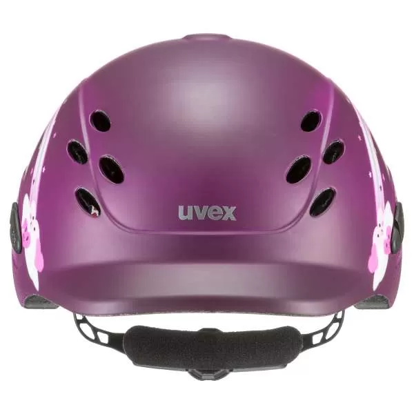 Uvex Onyxx Dekor Children Riding Helmet - princess berry mat