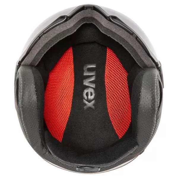 Uvex Ski Helmet Instinct Visor - fierce red - black mat