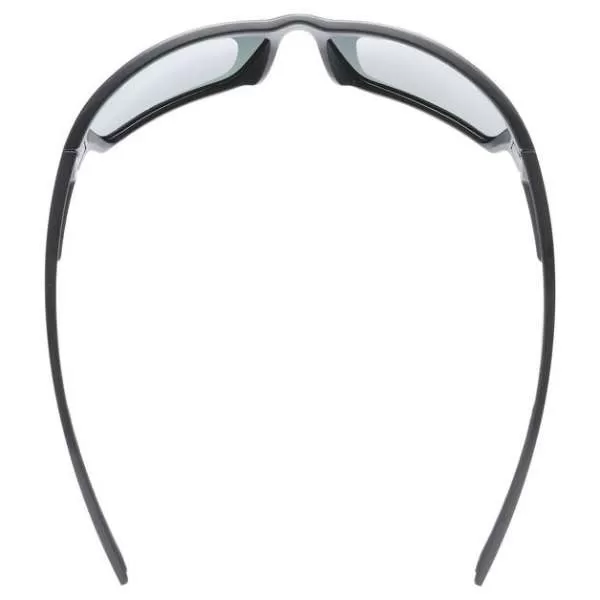 Uvex Sportstyle 233 Pola Sun Glasses - Black Mat Litemirror Silver
