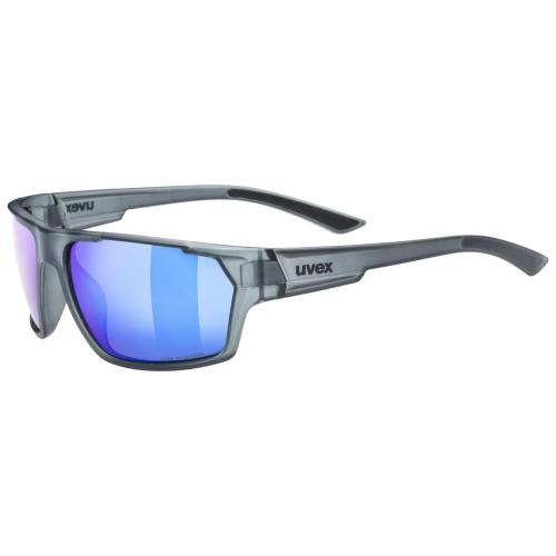 Uvex Sportstyle 233 Pola Sonnenbrille - Smoke Mat Mirror Blue