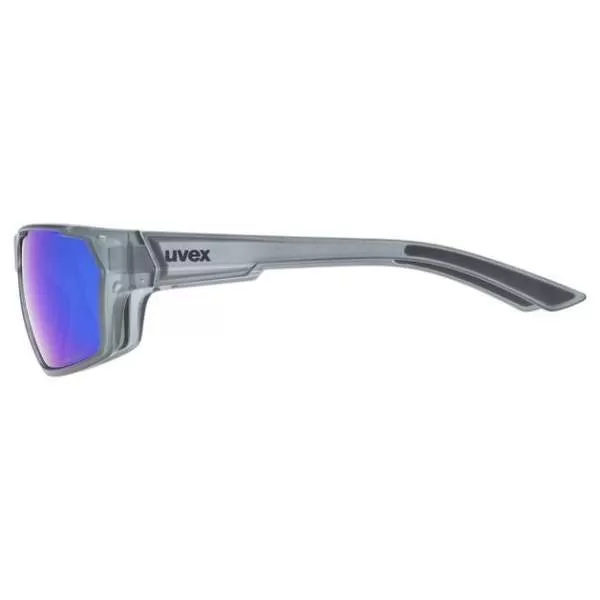 Uvex Sportstyle 233 Pola Sun Glasses - Smoke Mat Mirror Blue