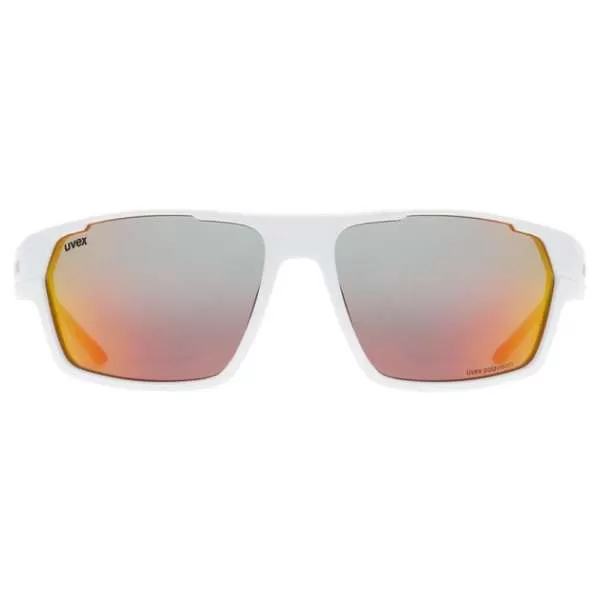 Uvex Sportstyle 233 Pola Sun Glasses - White Mat Mirror Red