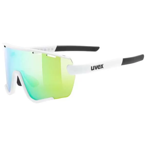 Uvex Sportstyle 236 Sport Glasses Set - White Mat Mirror Green, Clear