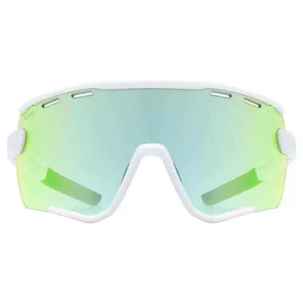 Uvex Sportstyle 236 Sportbrille Set - White Mat Mirror Green, Clear