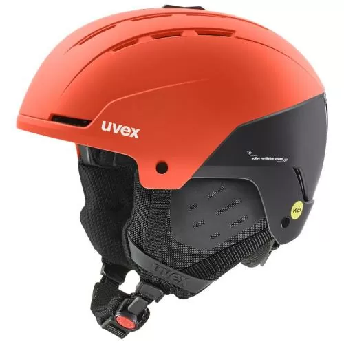 Uvex Stance MIPS Ski Helmet - fierce red - black matt