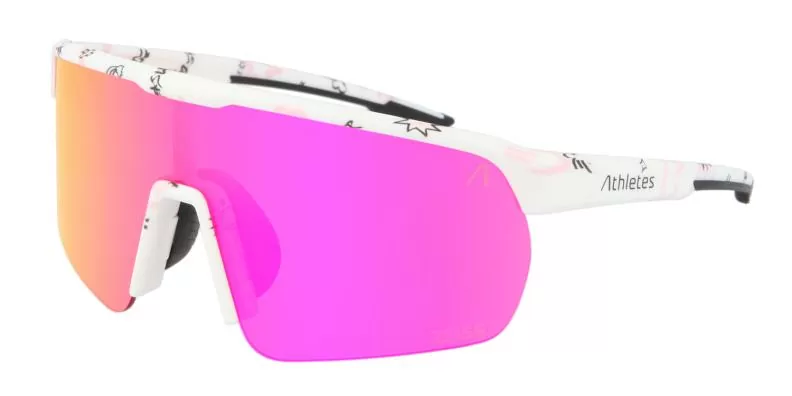Athletes Ace Pro Sports Glasses - white matt pink 